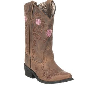 Embroidered Girl Boots, Size 12.5